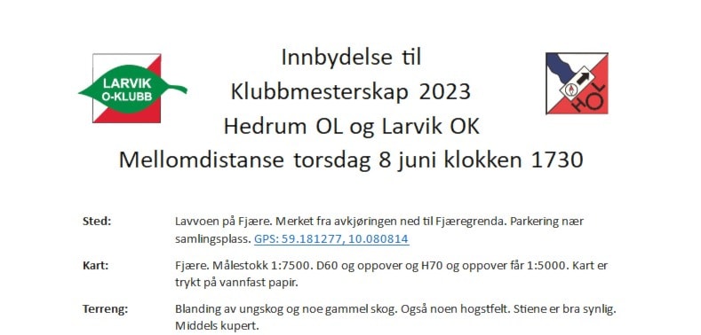 Klubbmesterskap mellomdistanse neste uke